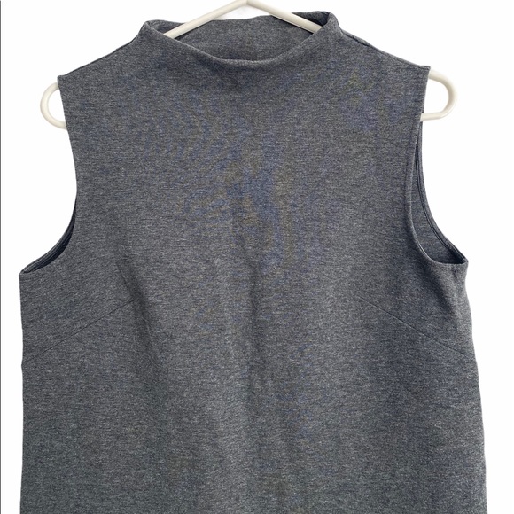 H&M Mock Side Slit Long Gray Tunic Top Size M - Picture 2 of 6